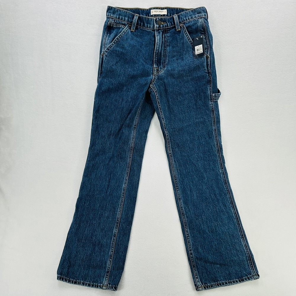 Lucky Brand Carpenter Jeans Womens 26 Blue Medium Wash Straight Denim Pants NEW
